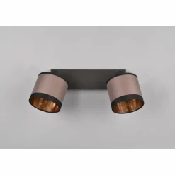 Lampes En Tissu-Luminaires Reality Plafonnier Reality DAVOS Taupe, 2 lumières