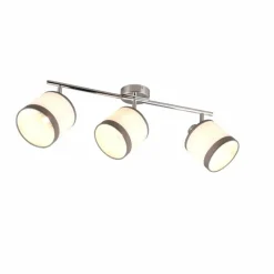 Lampes En Tissu-Luminaires Reality Plafonnier Reality DAVOS Chrome, 3 lumières