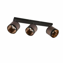 Lampes En Tissu-Luminaires Reality Plafonnier Reality DAVOS Taupe, 3 lumières