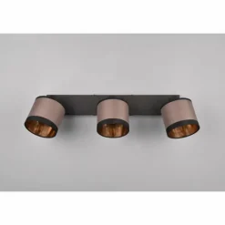 Lampes En Tissu-Luminaires Reality Plafonnier Reality DAVOS Taupe, 3 lumières