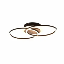 Lampes En Bois-Luminaires Reality Plafonnier Reality Giro LED Couleur bois, Noir, 1 lumière, Télécommandes