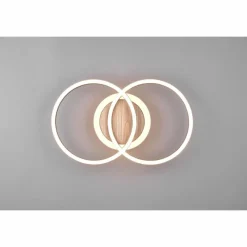 Lampes En Bois-Luminaires Reality Plafonnier Reality Giro LED Couleur bois, Noir, 1 lumière, Télécommandes