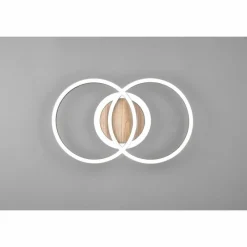 Lampes En Bois-Luminaires Reality Plafonnier Reality Giro LED Couleur bois, Noir, 1 lumière, Télécommandes