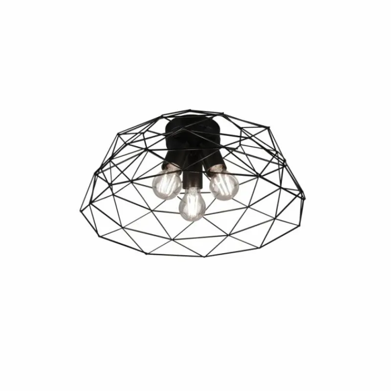 Lampes Industrielles-Luminaires Reality Plafonnier Reality Haval Noir, 3 lumières
