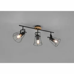 Luminaires Reality Plafonnier Reality Jaipur Noir, 3 lumières* Plafonniers