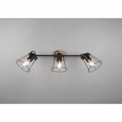 Luminaires Reality Plafonnier Reality Jaipur Noir, 3 lumières* Plafonniers