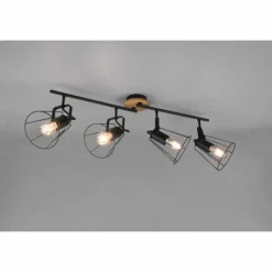 Luminaires Reality Plafonnier Reality Jaipur Noir, 4 lumières* Plafonniers