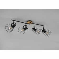 Luminaires Reality Plafonnier Reality Jaipur Noir, 4 lumières* Plafonniers