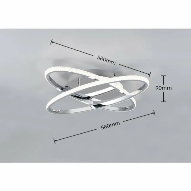 Luminaires Reality Plafonnier Reality LANE LED Chrome, 1 lumière* Éclairage Led