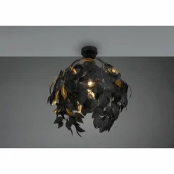 Lampes Dorées-Luminaires Reality Plafonnier Reality Leavy Noir, 1 lumière