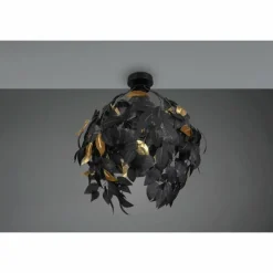 Lampes Dorées-Luminaires Reality Plafonnier Reality Leavy Noir, 1 lumière