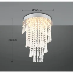 Luminaires Reality Plafonnier Reality POMP LED Chrome, 1 lumière, Télécommandes* Éclairage Led