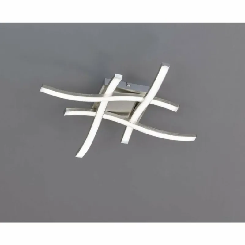 Luminaires Reality Plafonnier Reality ROUTE LED Nickel mat, 4 lumières* Éclairage Led