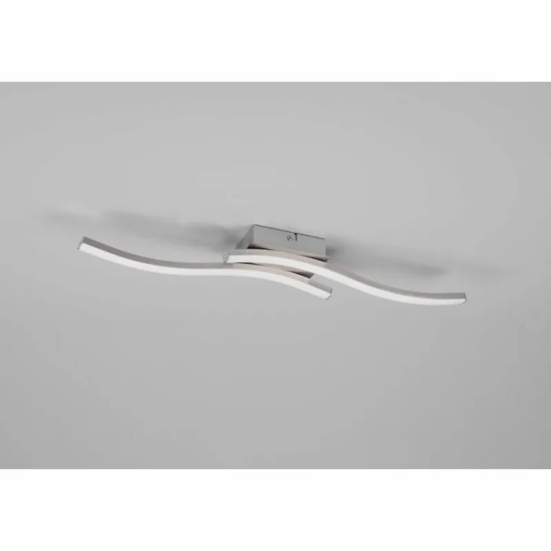 Luminaires Reality Plafonnier Reality Route LED Nickel mat, 2 lumières* Éclairage Led