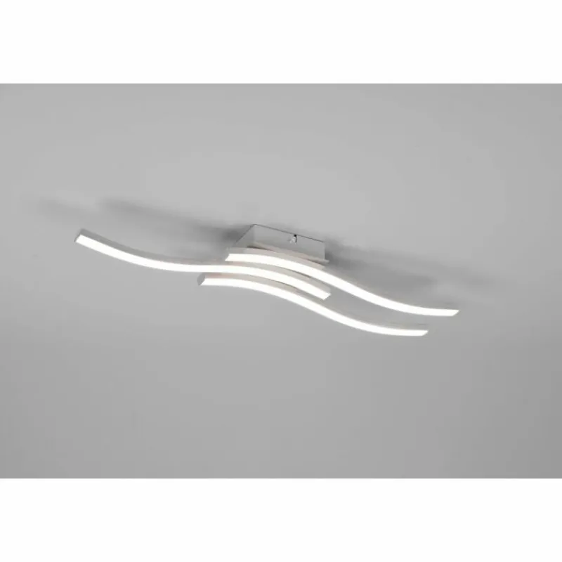 Luminaires Reality Plafonnier Reality Route LED Nickel mat, 3 lumières* Éclairage Led