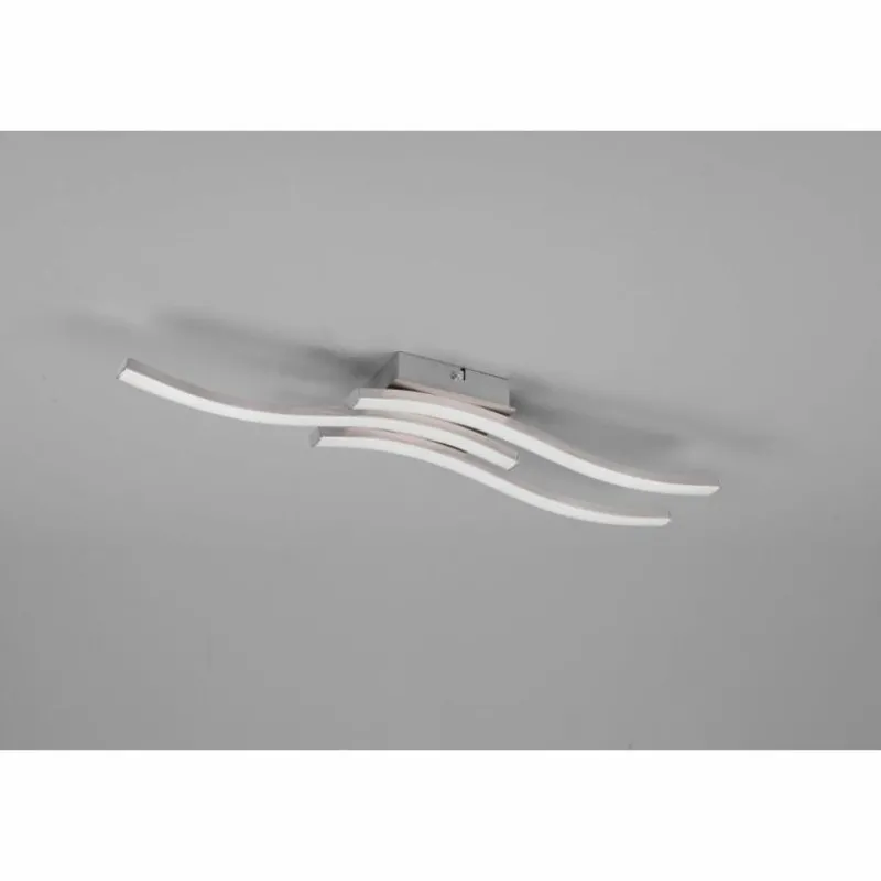 Luminaires Reality Plafonnier Reality Route LED Nickel mat, 3 lumières* Éclairage Led
