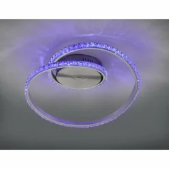 Luminaires Reality Plafonnier Reality Rubin LED Aluminium, 1 lumière, Télécommandes, Changeur de couleurs* Éclairage Led