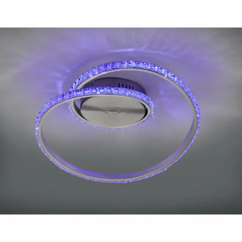 Luminaires Reality Plafonnier Reality Rubin LED Aluminium, 1 lumière, Télécommandes, Changeur de couleurs* Éclairage Led