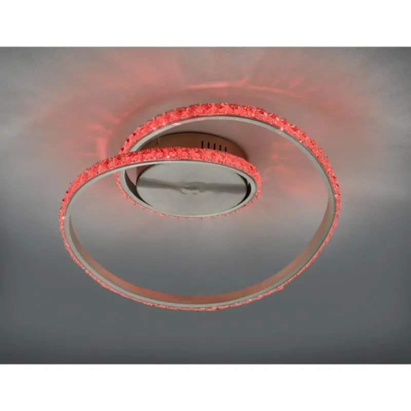 Luminaires Reality Plafonnier Reality Rubin LED Aluminium, 1 lumière, Télécommandes, Changeur de couleurs* Éclairage Led