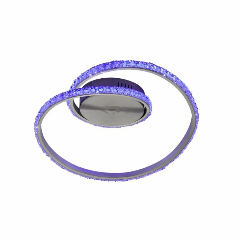 Luminaires Reality Plafonnier Reality Rubin LED Aluminium, 1 lumière, Télécommandes, Changeur de couleurs* Éclairage Led