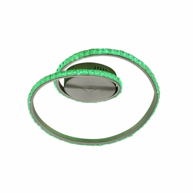 Luminaires Reality Plafonnier Reality Rubin LED Aluminium, 1 lumière, Télécommandes, Changeur de couleurs* Éclairage Led