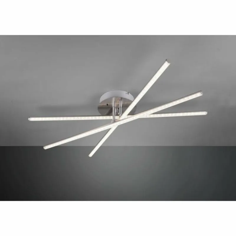 Luminaires Reality Plafonnier Reality STRADA LED Nickel mat, 3 lumières, Télécommandes, Changeur de couleurs* Éclairage Led