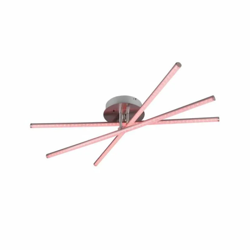 Luminaires Reality Plafonnier Reality STRADA LED Nickel mat, 3 lumières, Télécommandes, Changeur de couleurs* Éclairage Led