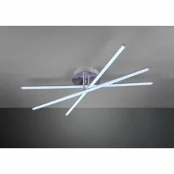 Luminaires Reality Plafonnier Reality STRADA LED Nickel mat, 3 lumières, Télécommandes, Changeur de couleurs* Éclairage Led