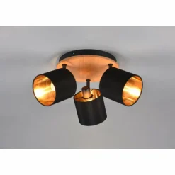 Lampes En Tissu-Luminaires Reality Plafonnier Reality Tommy Écru, Noir, 3 lumières