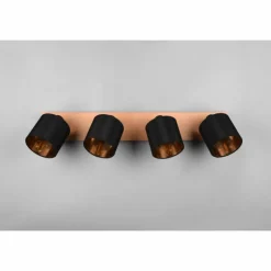 Lampes En Tissu-Luminaires Reality Plafonnier Reality Tommy Écru, Noir, 4 lumières