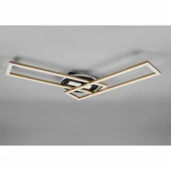 Luminaires Reality Plafonnier Reality Twister LED Laiton, 1 lumière, Télécommandes* Éclairage Led