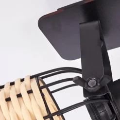 Lampes Vintages & Rétros-hofstein Plafonnier Recinto Bois foncé, Noir, 3 lumières