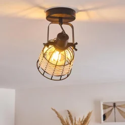 hofstein Plafonnier Recinto Noir, 1 lumière