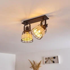 hofstein Plafonnier Recinto Noir, 2 lumières