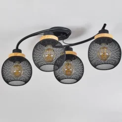 Lampes À Boules-hofstein Plafonnier Reiden Noir, 4 lumières