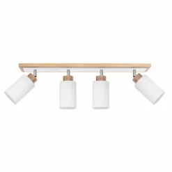 Lampes En Bois-hofstein Plafonnier Represita Bois clair, 4 lumières