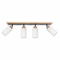 Lampes En Bois-hofstein Plafonnier Represita Bois clair, 4 lumières