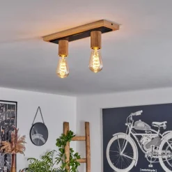 Luminaires Scandinaves-hofstein Plafonnier Represita Brun, Noir, 2 lumières