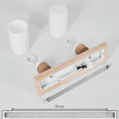 hofstein Plafonnier Represita Écru, Blanc, 2 lumières