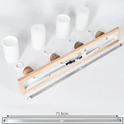 Luminaires Scandinaves-hofstein Plafonnier Represita Écru, Blanc, 4 lumières