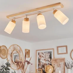 Luminaires Scandinaves-hofstein Plafonnier Represita Écru, Blanc, 4 lumières