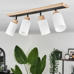 Luminaires Scandinaves-hofstein Plafonnier Represita Écru, Noir, 4 lumières