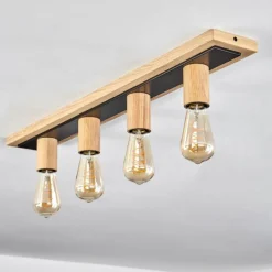 Luminaires Scandinaves-hofstein Plafonnier Represita Écru, Noir, 4 lumières