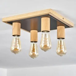 Luminaires Scandinaves-hofstein Plafonnier Represita Écru, Noir, 4 lumières