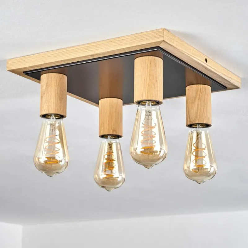 Luminaires Scandinaves-hofstein Plafonnier Represita Écru, Noir, 4 lumières