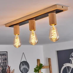 Luminaires Scandinaves-hofstein Plafonnier Represita Écru, Noir, 3 lumières