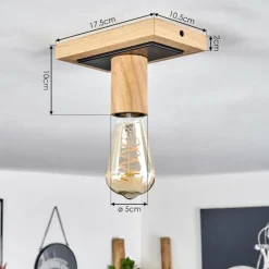 Luminaires Scandinaves-hofstein Plafonnier Represita Écru, Noir, 1 lumière