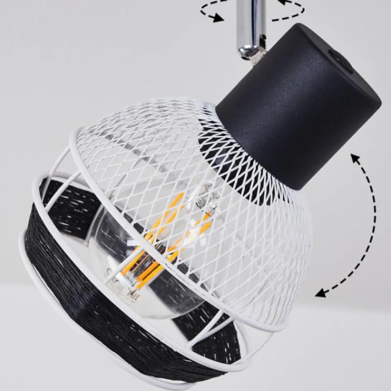 Style Boho-Chic-hofstein Plafonnier Revsbotn Chrome, Noir, 3 lumières