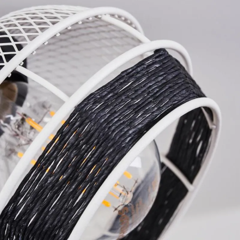 Style Boho-Chic-hofstein Plafonnier Revsbotn Chrome, Noir, 4 lumières