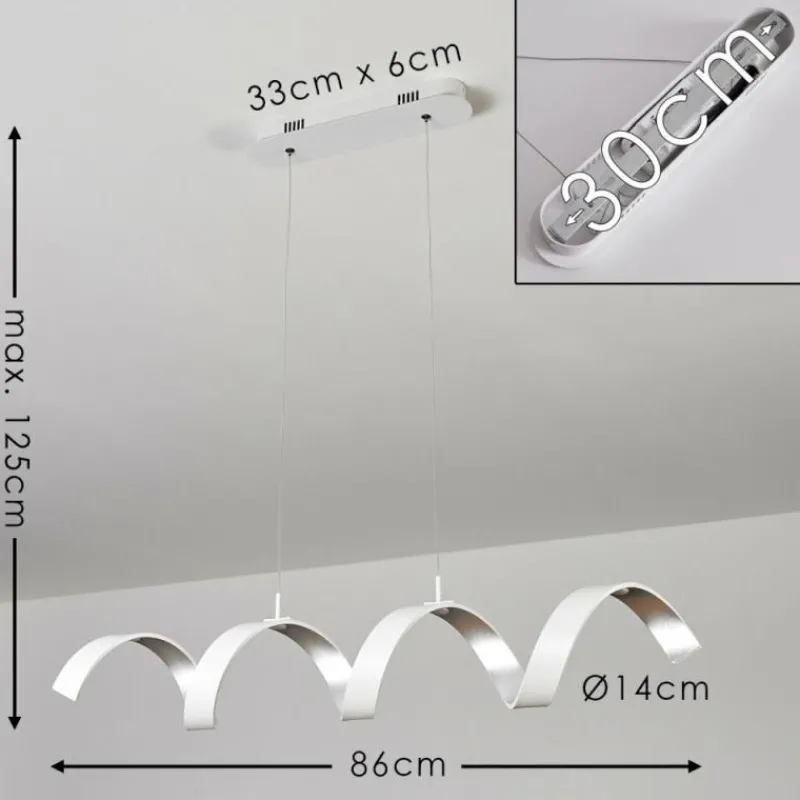 hofstein Plafonnier Rezat LED Blanc, 1 lumière